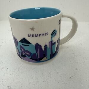 Starbucks Memphis You Are Here Collector Series Coffee Cup Mug 14 Oz Tourist